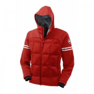 Canada Goose Shop Cheap Hybridge Hoody Parka Red Mens outlet sto