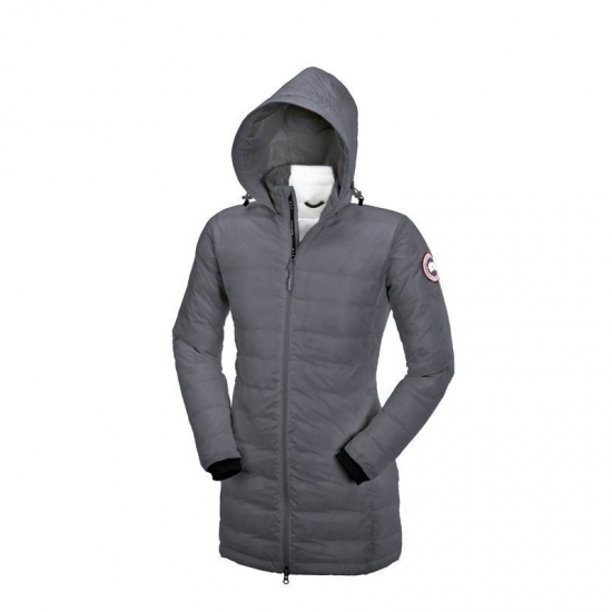Canada Goose Shop Cheap Grey Womens Camp Down Hooded jacket sale - Click Image to Close