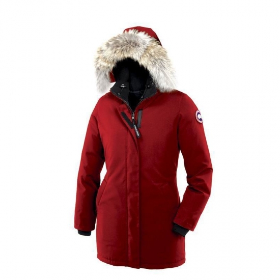 Canada Goose Shop Cheap Victoria Parka Red Womens outlet stores - Click Image to Close