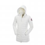 Canada Goose Shop Cheap White Camp Down Hooded jacket Womens out