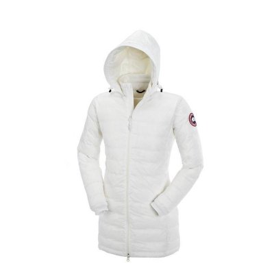 Canada Goose Shop Cheap White Camp Down Hooded jacket Womens out