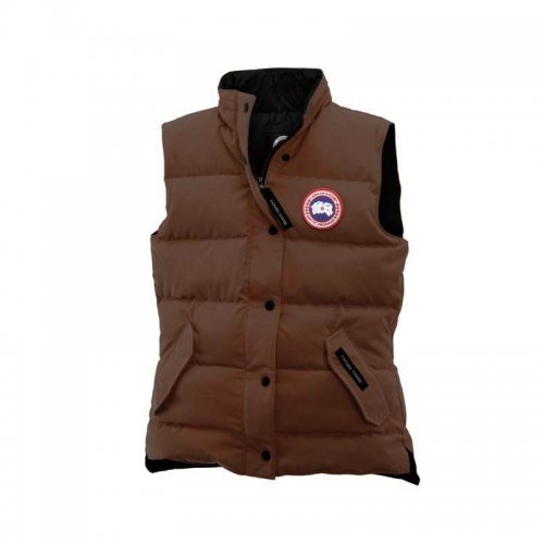 Canada Goose Shop Cheap Womens Freestyle Vest Brown sale