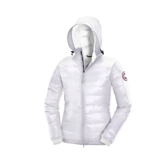 Canada Goose Shop Cheap Womens White Camp Down Hoody outlet stor - Click Image to Close