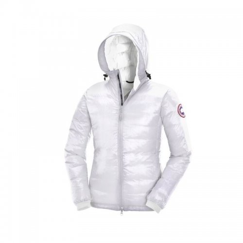Canada Goose Shop Cheap Womens White Camp Down Hoody outlet stor