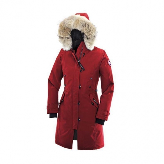Canada Goose Shop Cheap Womens Red Kensington Parka online - Click Image to Close