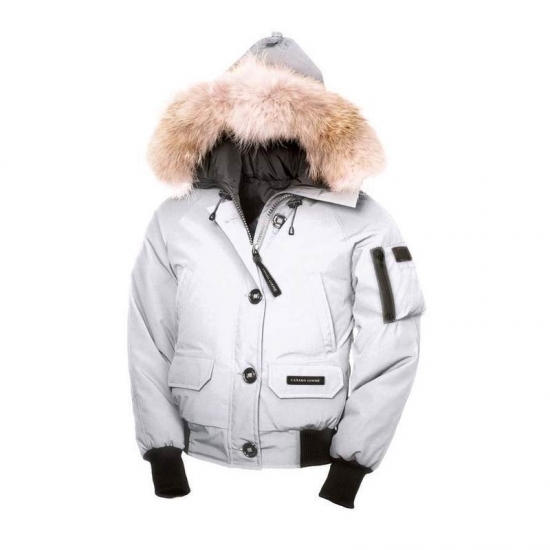 Canada Goose Shop Cheap Chilliwack Bomber Jacket White Womens ch - Click Image to Close